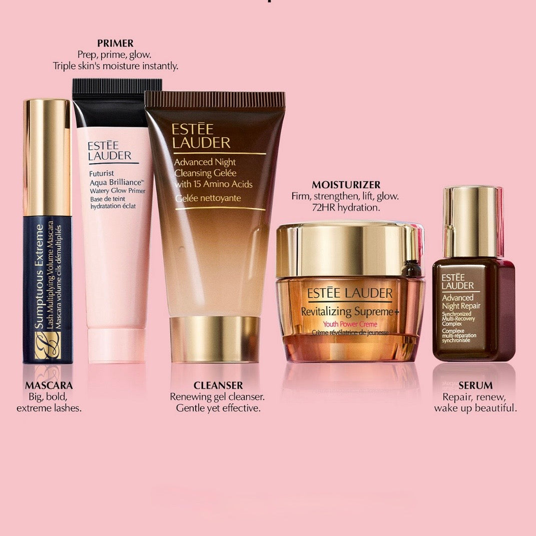 Estée Lauder Advanced Night Repair Skincare Gift Set – Travel Size Serum, Cleanser & Moisturizer
