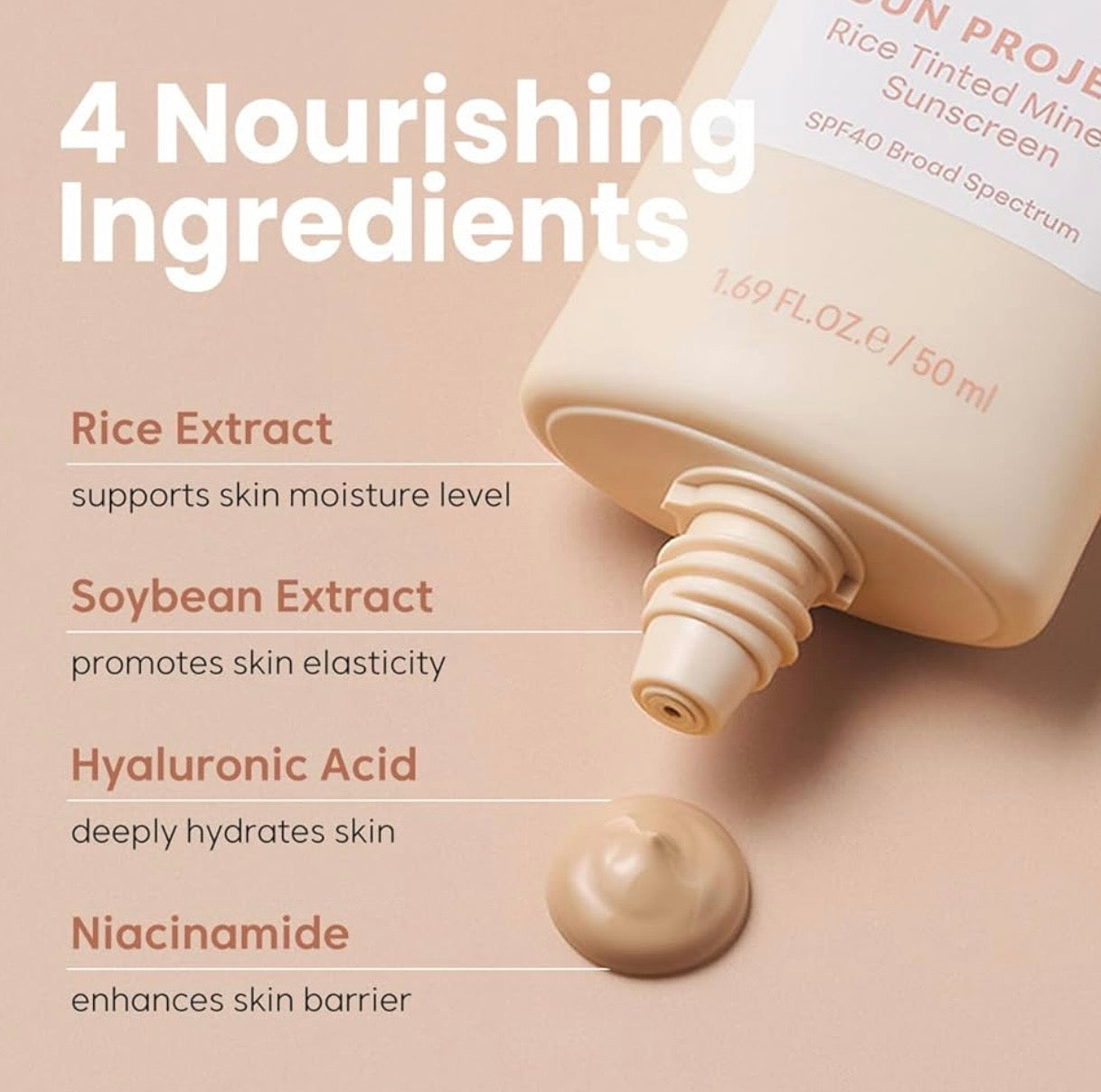 Thank You Farmer Sun Project Rice Tinted Mineral Sunscreen SPF 40 – 50ml