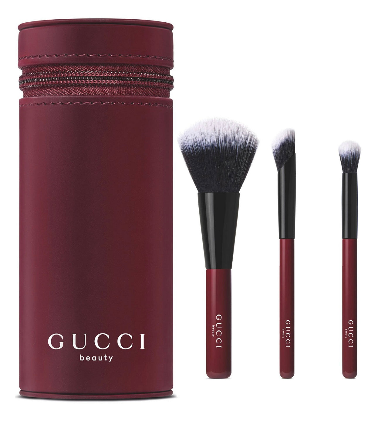 Gucci Beauty Mini Brush Set – 3-Piece Makeup Brush Collection with Case