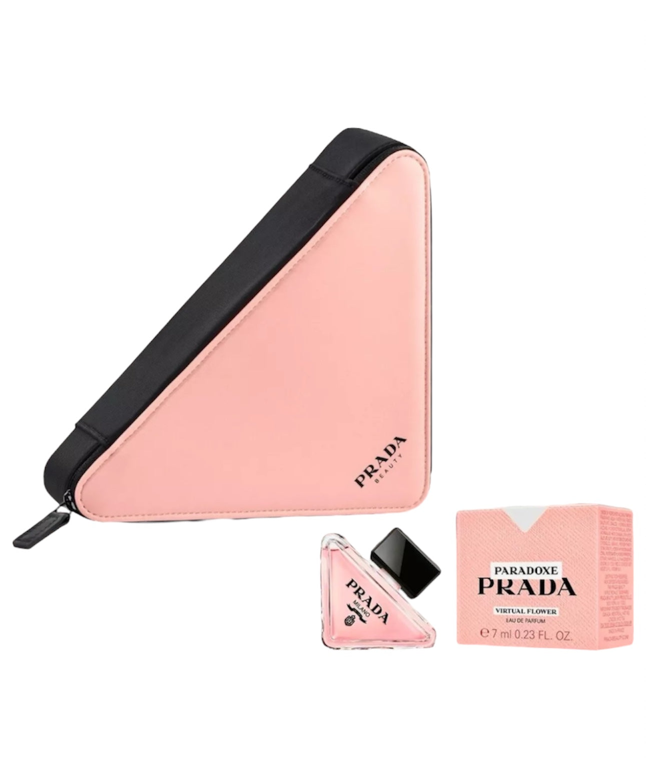 Prada Mini Paradoxe And Triangle Clutch Bag
