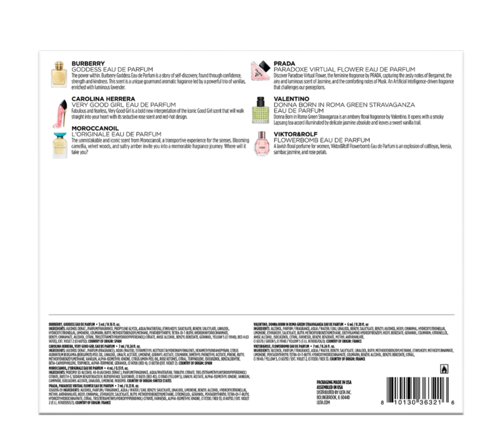 Luxury Designer Perfume Sampler – 6 Piece Set