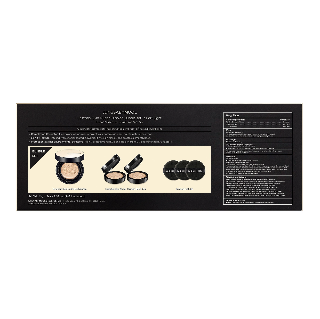 JUNGSAEMMOOL Essential Skin Nuder Cushion Bundle SPF 50 – Medium Deep