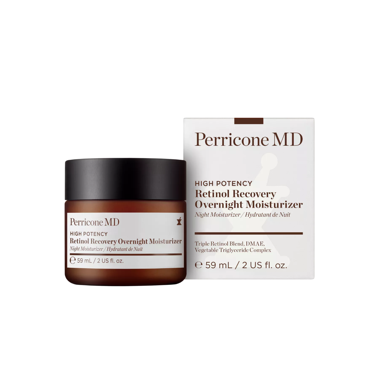 Perricone MD High Potency Retinol Recovery Overnight Moisturizer 2 fl oz | Anti-Aging Retinol Night Cream