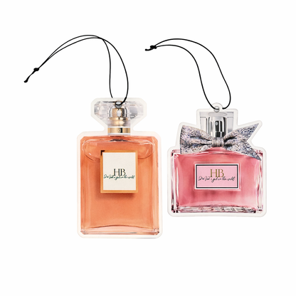 Designer Perfume Air Freshener, Car Fragrance, Orange and Pink, 2-Pack