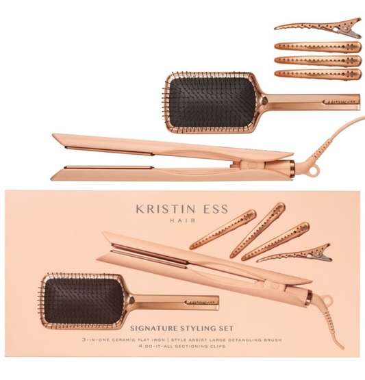 Kristin Ess Signature Styling Set 3-in-1 Ceramic Flat Iron – Open Box, Like New