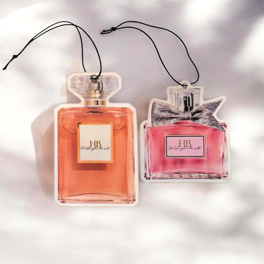 Designer Perfume Air Freshener, Car Fragrance, Orange and Pink, 2-Pack