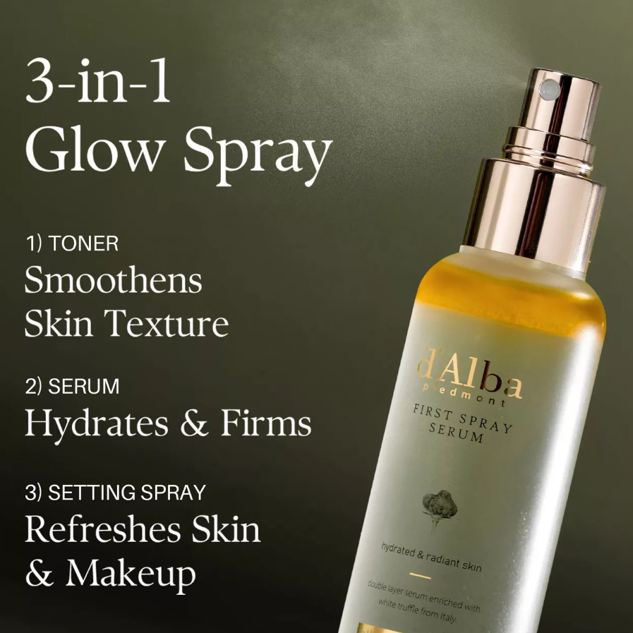 d’Alba Piedmont First Spray Serum 3.38 oz – Hydrating Facial Mist for Glowing Skin