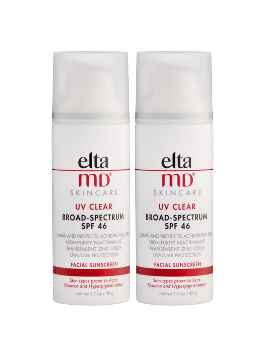 EltaMD UV Clear Broad-Spectrum SPF 46 Facial Sunscreen Set of 2 – Niacinamide Sunscreen Duo