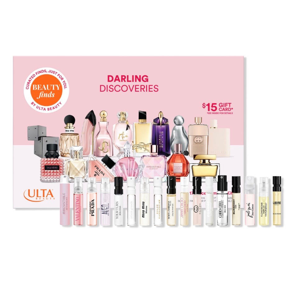 Mini Perfume Sampler Set – 15 Pieces + $15 Gift Card