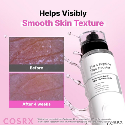 COSRX The 6 Peptide Skin Booster Serum – Korean Skincare Serum with Hyaluronic Acid (No Box)