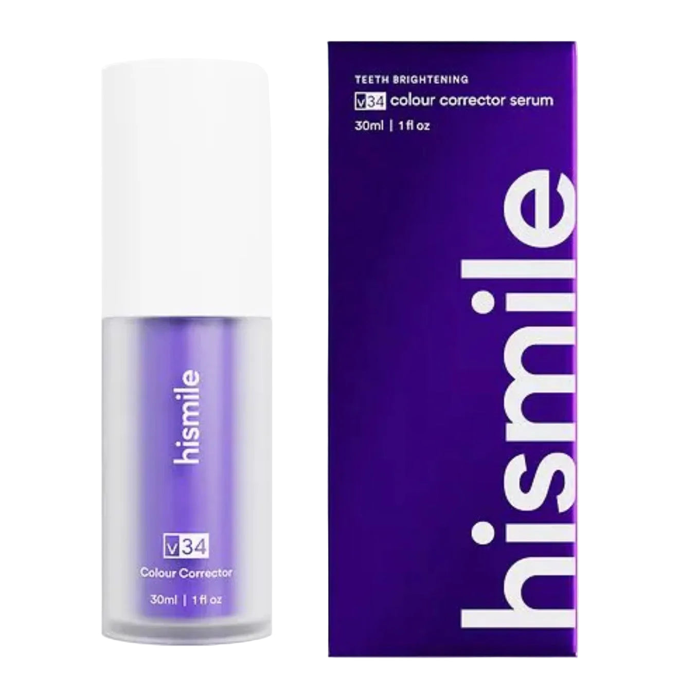HiSmile V34 Colour Corrector Serum 30ml – Teeth Brightening Purple Whitening Serum