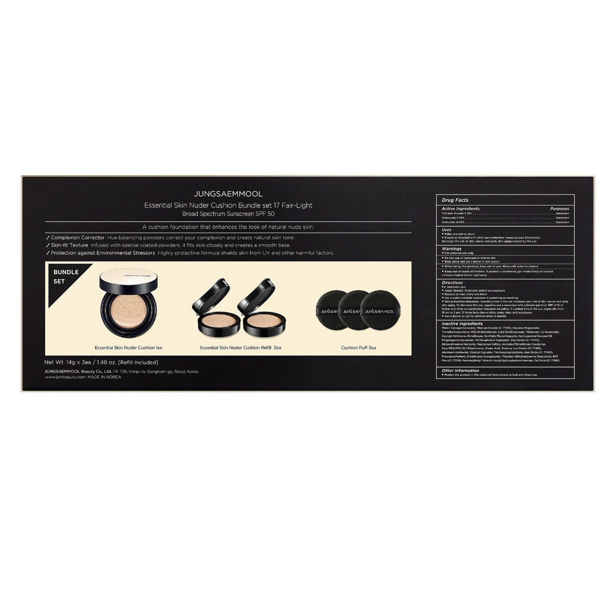 JUNGSAEMMOOL Essential Skin Nuder Cushion Bundle SPF 50 – 25 Bronze