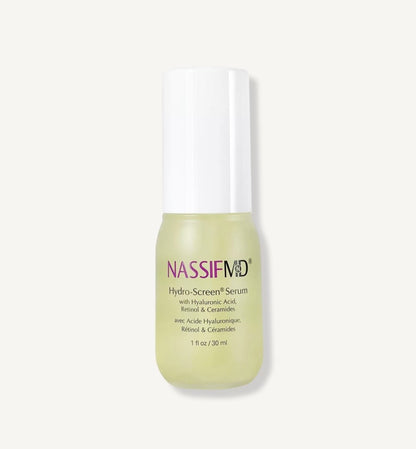 NASSIFMD Hydro-Screen Serum 1 oz (30 mL) with Hyaluronic Acid, Retinol & Ceramides – Open Box