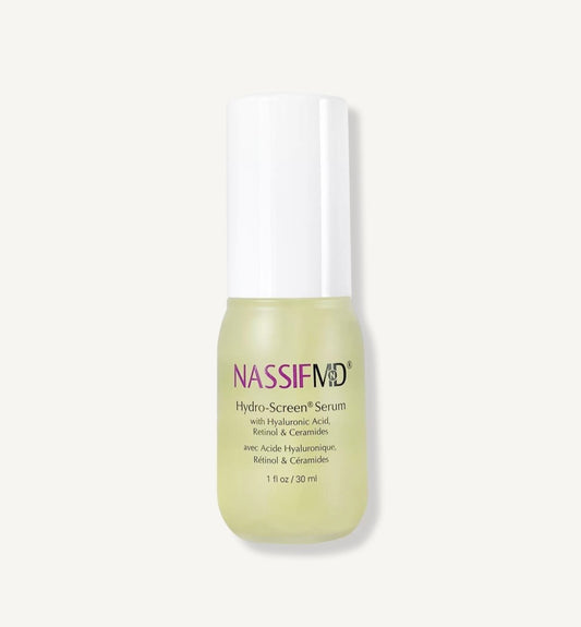 NASSIFMD Hydro-Screen Serum 1 oz (30 mL) with Hyaluronic Acid, Retinol & Ceramides – Open Box