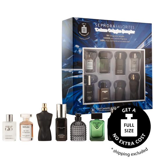 Holiday Cologne Sampler Gift Set – 8 Mini Fragrances – Full Size Fragrance Redemption Certificate – Limited Edition
