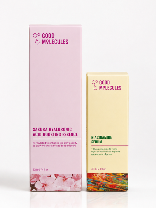 Good Molecules Skincare Duo | Sakura Essence & Niacinamide Serum Set