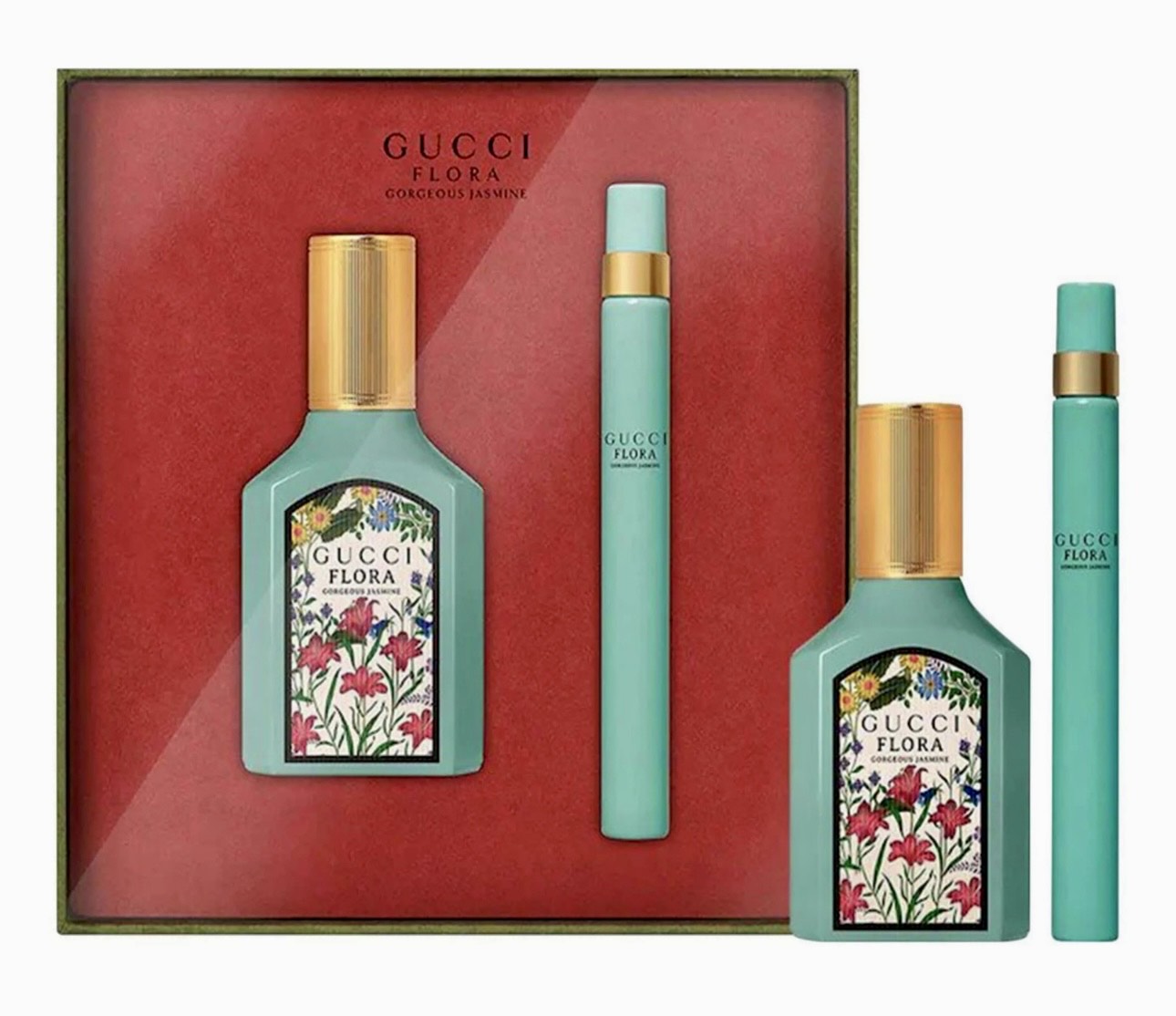 Gucci Flora Gorgeous Jasmine Gift Set 50 ml EDP Spray + 10 ml EDP Mini Spray