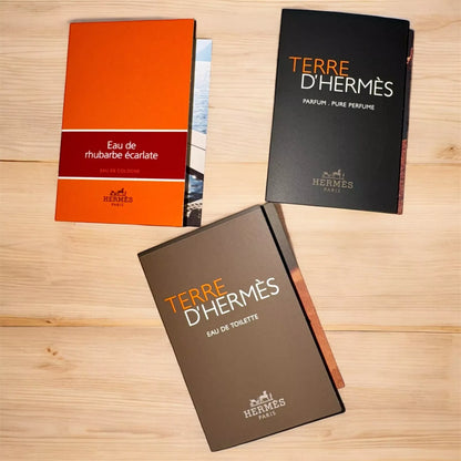 Hermes perfume sample Set X3 (Eau de rhubarbe écarlate,TERRED'HERMÈS)